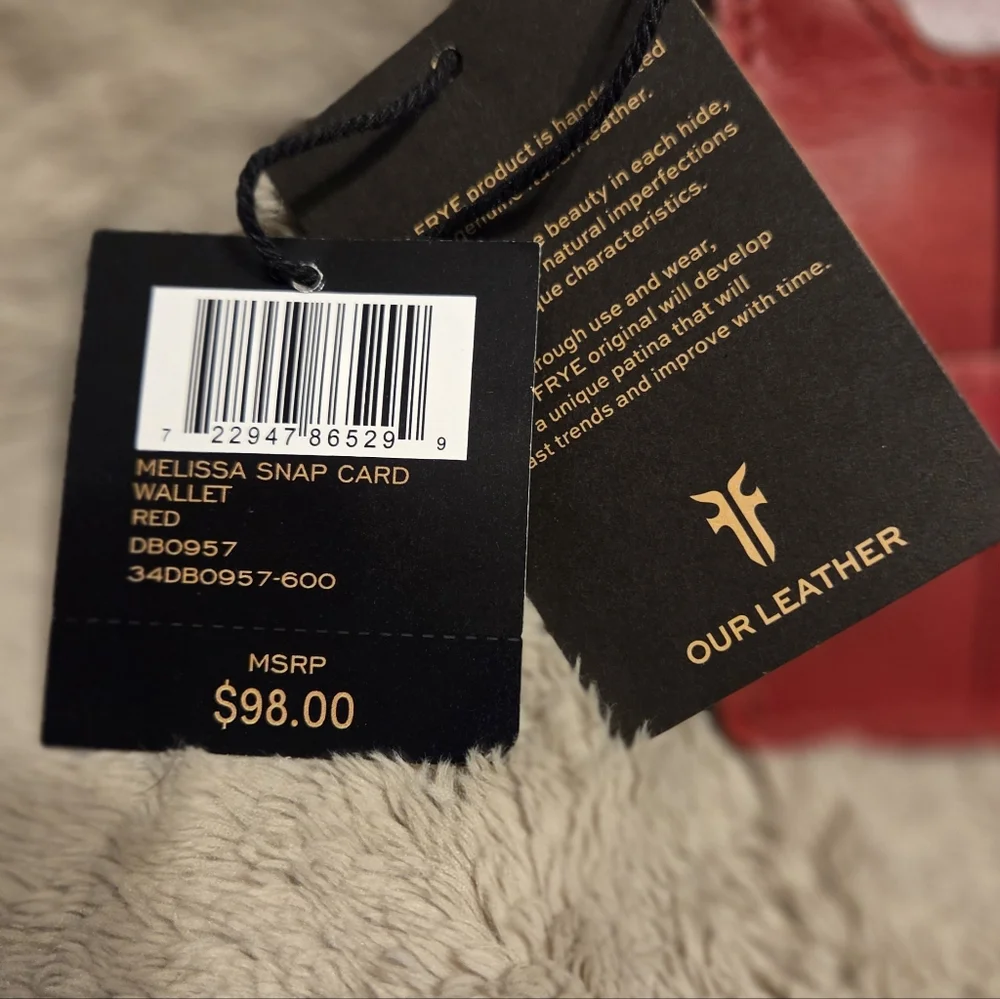 Frye Red Leather Wallet BNWT - Picture 4 of 5